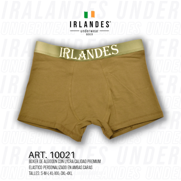 E10001-VBO BÓXER ADULTO LISO VERDE 3XL-4XL