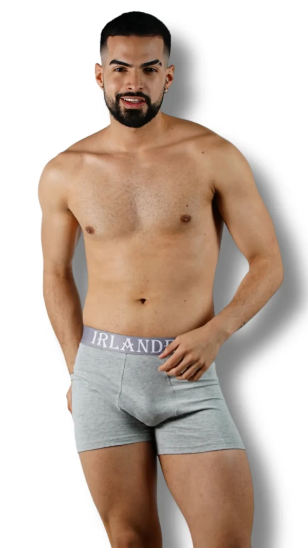 E10001-GRM BÓXER LISO G.MELANGE 3XL/4XL