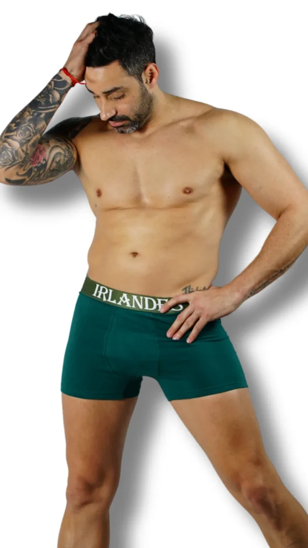 E10001-VBO BÓXER ADULTO LISO VERDE 3XL-4XL