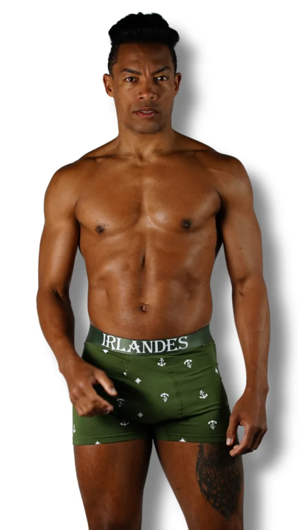 10046-VMI BÓXER ANCLAS GRANDES VERDE MILITAR